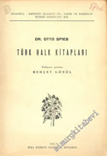 Türk Halk Kitapları: Mukayeseli Masal Bilgisine Bir İlave  -        1941