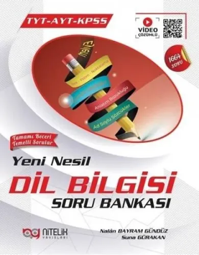 Nitelik Yayınları TYT AYT KPSS Dil Bilgisi Soru Bankası