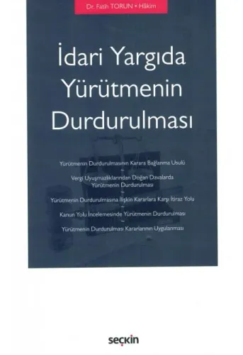 İdari Yargıda Yürütmenin Durdurulması