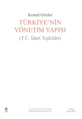 Türkiyenin Yönetim Yapısı-T.C. İdari Teşkilatı