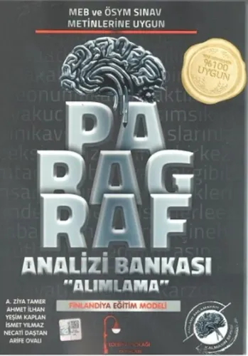Edebiyat Sokağı Yayınları Paragraf Analizi Alımlama Soru Bankası