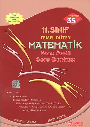 Esen Yayınları 11. Sınıf Temel Düzey Matematik Konu Özetli Soru Bankası Esen