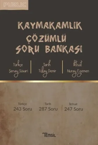 Temsil Kitap 2022 Kaymakamlık Çözümlü Soru Bankası