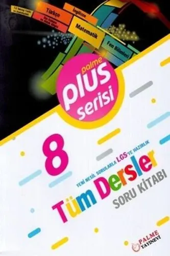 Palme Yayınevi ı8.Sınıf Plus Tüm Dersler Soru Kitabı