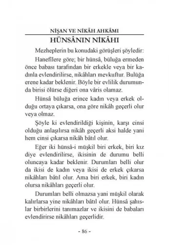 Nişan ve Nikah Ahkamı