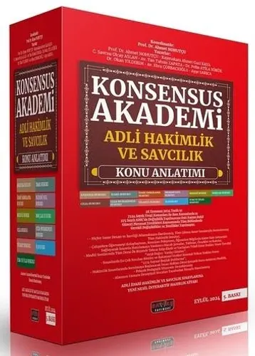 KONSENSUS AKADEMİ ADLİ HAKİMLİK VE SAVCILIK KONU ANLATIMI