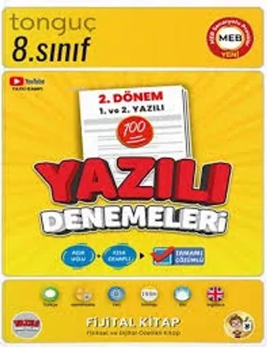 Tonguç - 8. Sınıf Yazılı Denemeleri 2. Dönem 1 ve 2. Yazılı