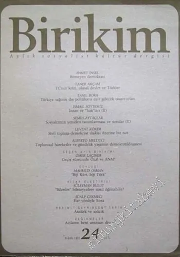 Birikim Aylık Sosyalist Kültür Dergisi - Sayı: 24, Nisan 1991