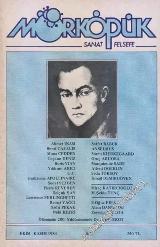 Morköpük Sanat Felsefe Dergisi - Sayı: 1      Ekim - Kasım 1984