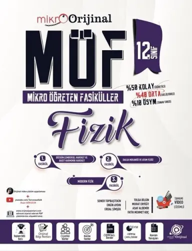 Orijinal Yayınları Mikro 12. Sınıf Fizik MÖF Mikro Öğreten Fasiküller