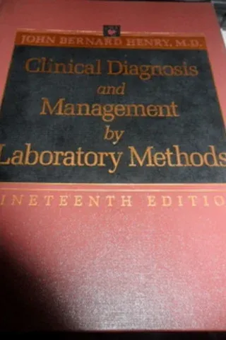 Clinical Diagnosis And Management By Laboratory Methods