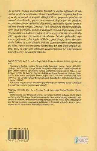 Türkiye Ekonomisi Yakup Kepenek Remzi Kitabevi %65 indirimli