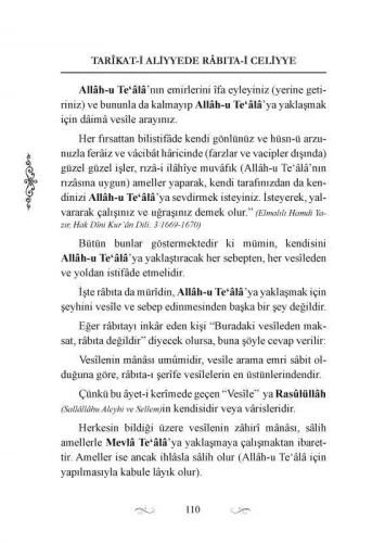 Tarikati Aliyyede Rabıtai Celiyye