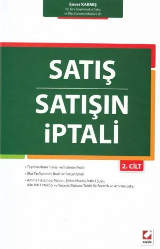 Satış – Satışın İptali (2 cilt)