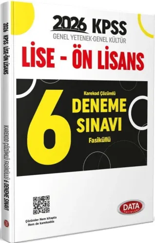 Data Yayınları 2026 KPSS Genel Yetenek Genel Kültür Lise Ön Lisans Fas