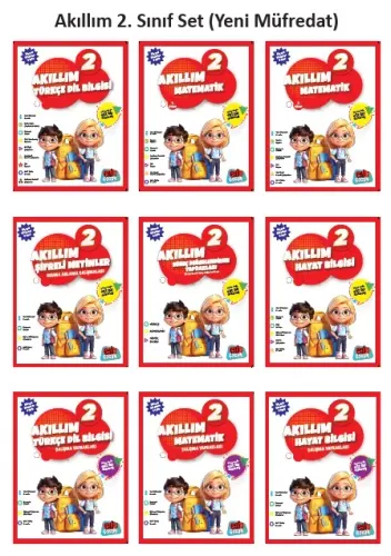 Akıllım 2. Sınıf Set (9 Kitap) (Yeni Müfredat)