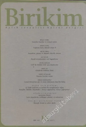 Birikim Aylık Sosyalist Kültür Dergisi - Sayı: 12, Nisan 1990