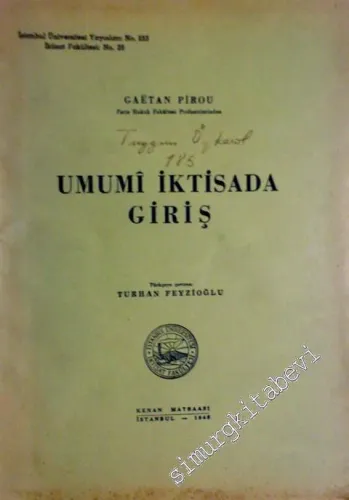 Umumi İktisada Giriş -