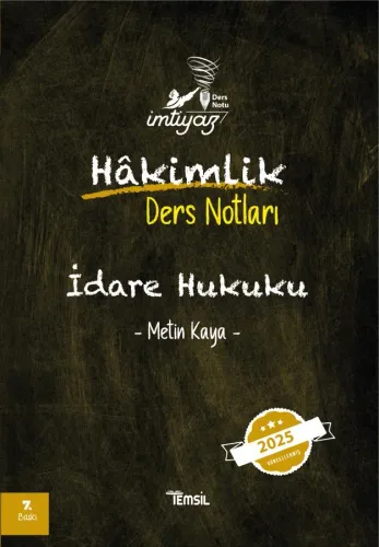 İMTİYAZ Hakimlik Ders Notları İdare Hukuku Ders Notları