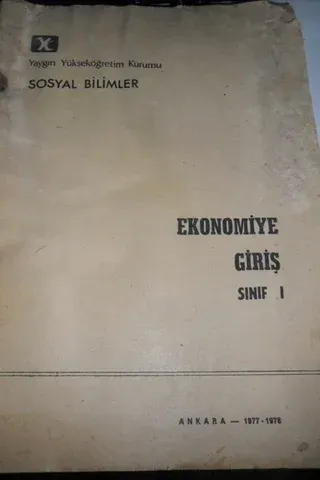 Ekonomiye Giriş Sınıf 1