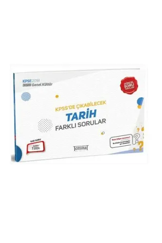 Teminat KPSS Genel Kültür Tarih KPSS'de Çıkabilecek Farklı Sorular