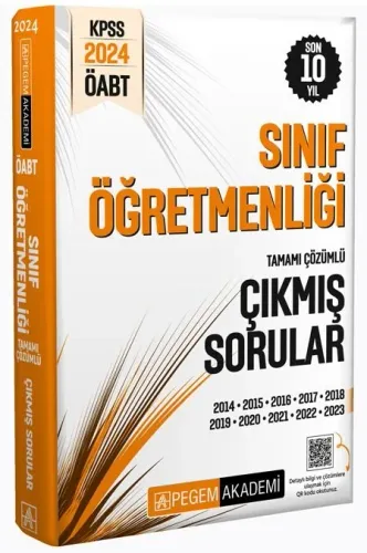 Pegem Yayınları 2024 ÖABT Sınıf Öğretmenliği Son 10 Yıl Çıkmış Sorular Çözümlü