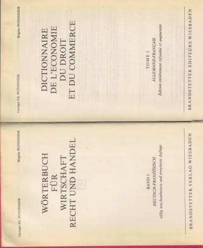 Potonnier Worterbuch Wirtschaft Recht Handel