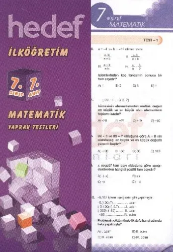 Hedef 7. Sınıf Matematik Yaprak Testler