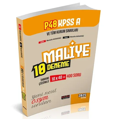P48 KPSS A Grubu Maliye 10 Deneme Tamamı Çözümlü