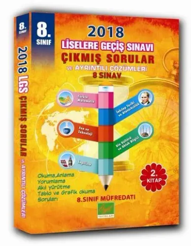 2018 8. Sınıf Liselere Geçiş Sınavı Çıkmış Sorular ve Ayrıntılı Çözümleri 2. Kitap