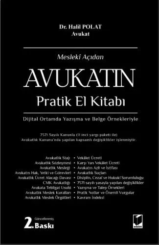 Mesleki Açıdan Avukatın Pratik El Kitabı