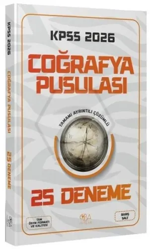 CBA Yayınları 2026 KPSS Coğrafya Pusulası 25 Deneme Çözümlü