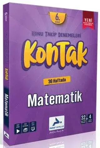 Paraf Yayınları 6. Sınıf Matematik Kontak Konu Takip Denemeleri