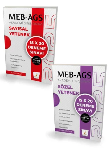 SÜPER FİYAT Pelikan Yayınları MEB - AGS Hazırlık Sayısal ve Sözel Yetenek Tamamı Çözümlü 20 Deneme Sınavı