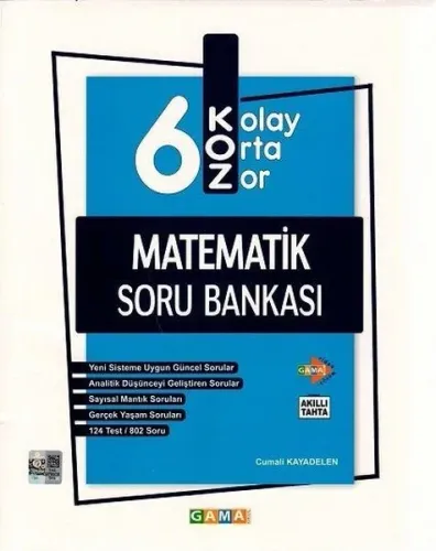 Gama Okul Yayınları 6. Sınıf Matematik KOZ Soru Bankası
