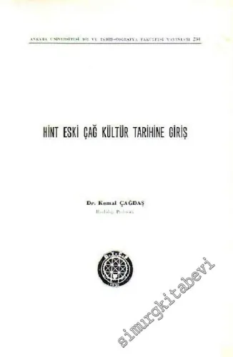 Hint Eski Çağ Kültür Tarihine Giriş -        1974