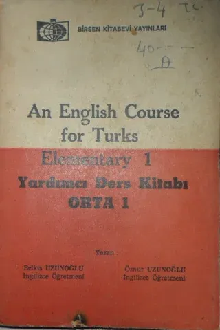 An English Course For Turks Elemantary 1 Yardımcı Ders Kitabı Orta 1