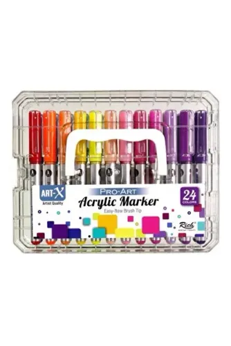 Art-x Pro Art Fırça Uçlu Akrilik Marker 24lü Set