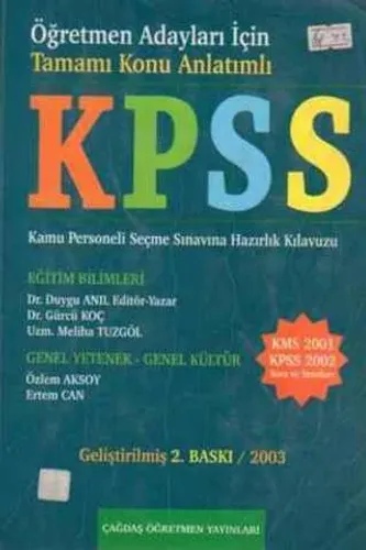 Öğretmen Adayları İçin Tamamı Konu Anlatımlı KPSS