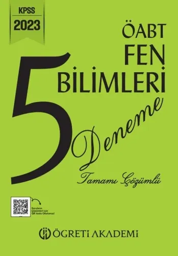 KELEPİR Öğreti Akademi 2023 ÖABT Fen Bilimleri Öğretmenliği 5 Deneme Tamamı Çözümlü