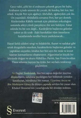 Ve Dağlar Yankılandı Khaled Hosseini Everest Yayınları %44 indirimli