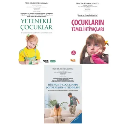 Çocukların Temel İhtiyaçları-Yetenekli Çocuklar-Çocukların Sosyal Teşhis ve Tedavileri 3'lü Set