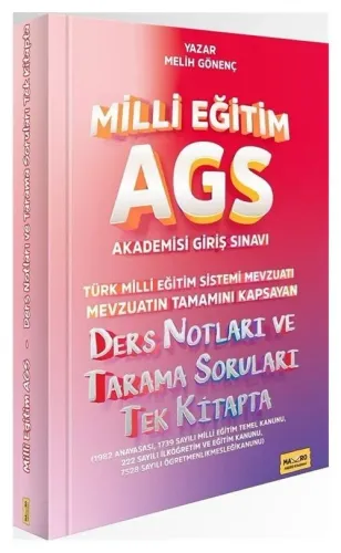 Makro Kitap 2025 MEB-AGS Türk Milli Eğitim Sistemi Mevzuatı Ders Notları ve Tarama Soruları Tek Kitap