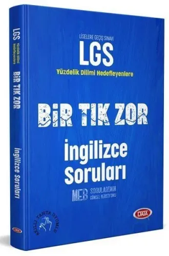 ​Data Yayınları LGS Bir Tık Zor İngilizce Soruları