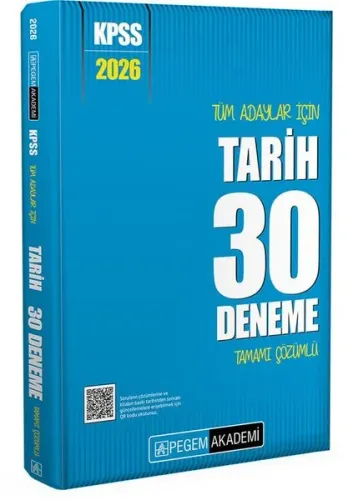 Pegem Yayınları 2026 KPSS Tüm Adaylar İçin Tarih 30 Deneme Tamamı Çözü