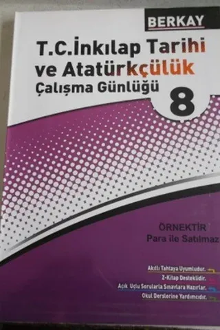 8.Sınıf T.C. İnkılap Tarihi ve Atatürkçülük Çalışma Günlüğü