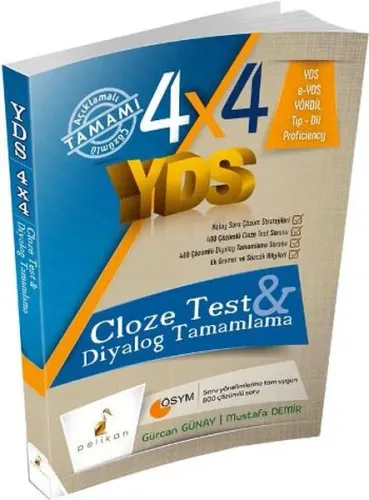 4x4 YDS Seti; Cloze Test Diyalog Tamamlama