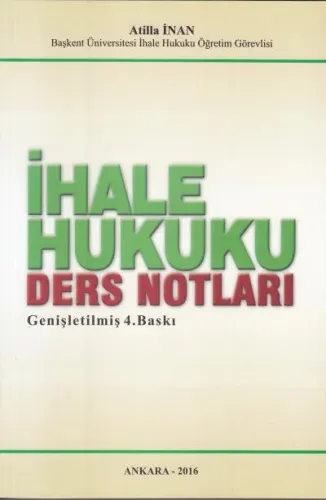 İhale Hukuku Ders Notları