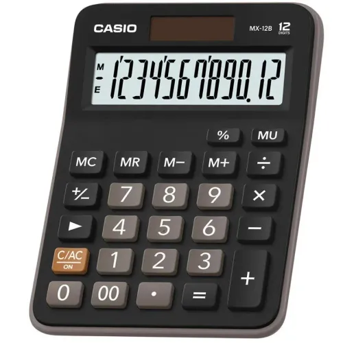CASIO HESAP MAKİNESİ MASAÜSTÜ MX-12B-BK 12 HANE