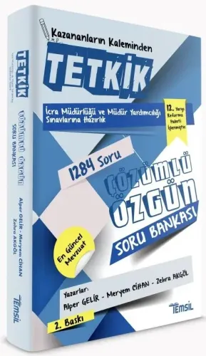 Temsil Yayınları 2026 İcra Müdür ve Yardımcılığı Tetkik Soru Bankası Ç